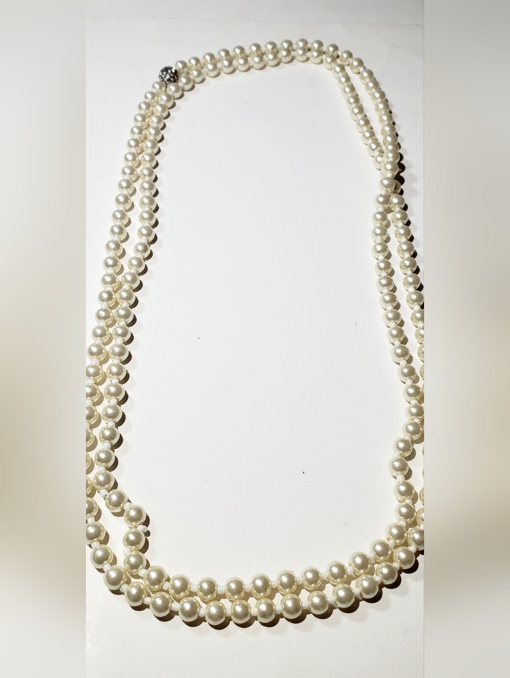 Classic Pearl Inspired Bead Necklace - White